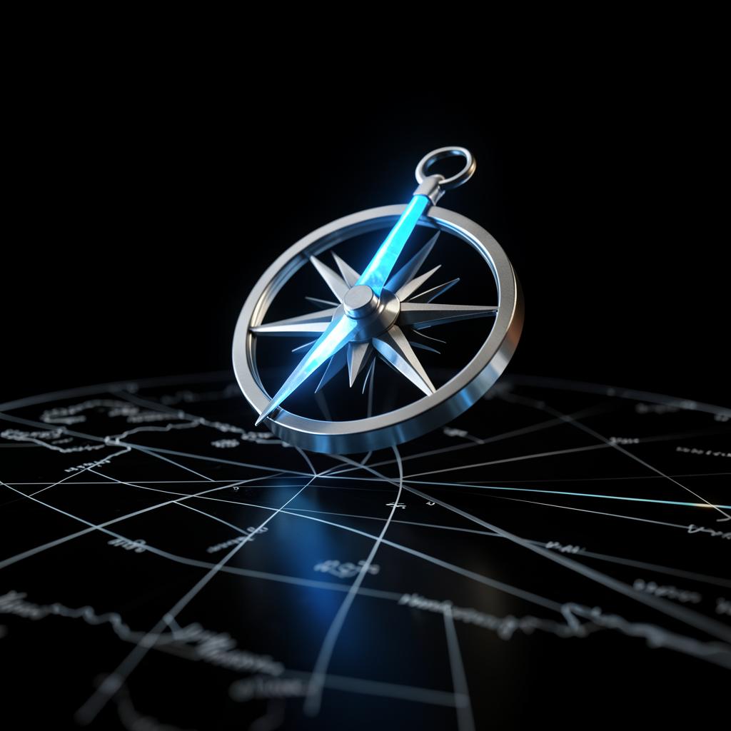 Concept art for The Compass, a Meridian artifact